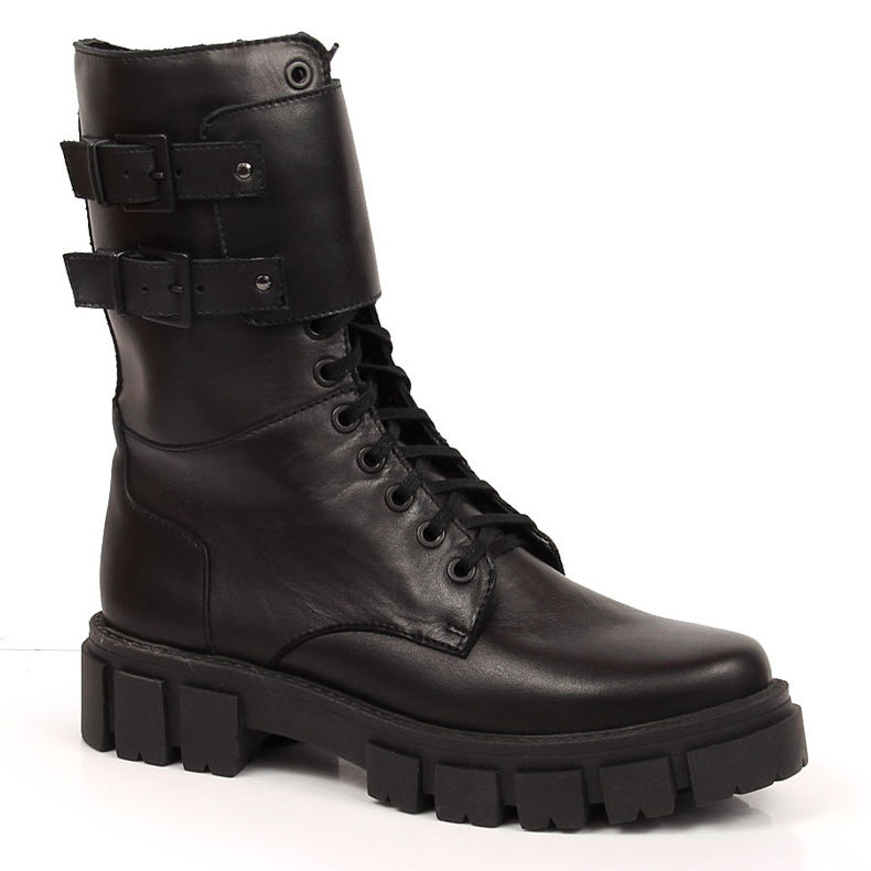 Muncitori izolați din piele neagră Dolce Pietro negru