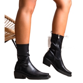 Cizme negre cu toc de la Marisa negru