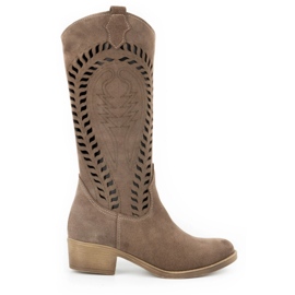 Olivier Cizme ajurate din piele Carla maro