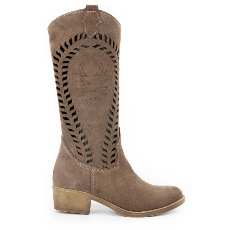 Olivier Cizme ajurate din piele Carla maro