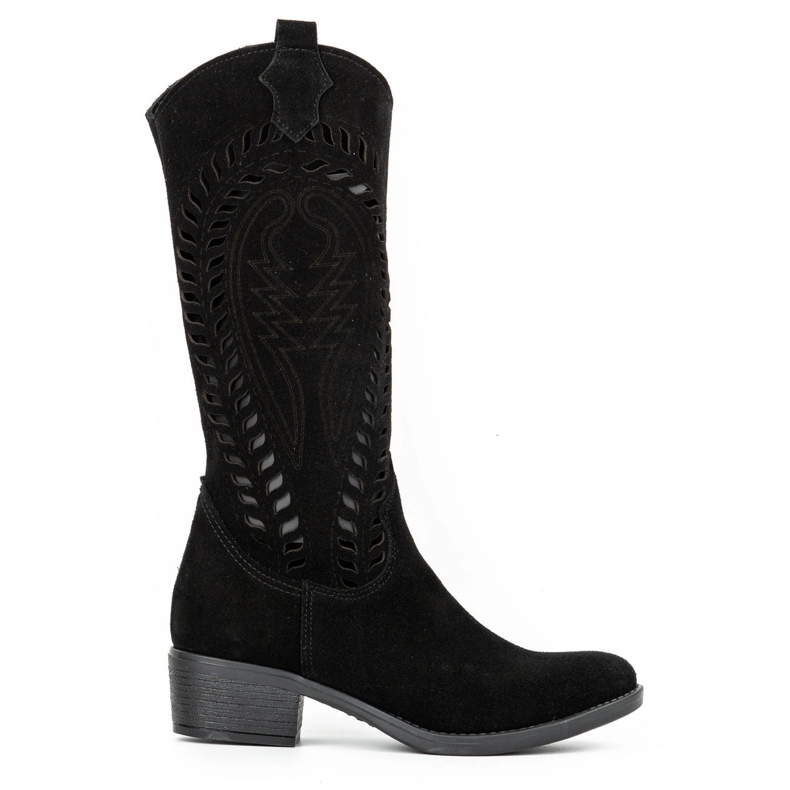 Olivier Cizme ajurate de dama neagra Carla negru