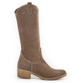 Olivier Cizme de dama din piele Julia maro