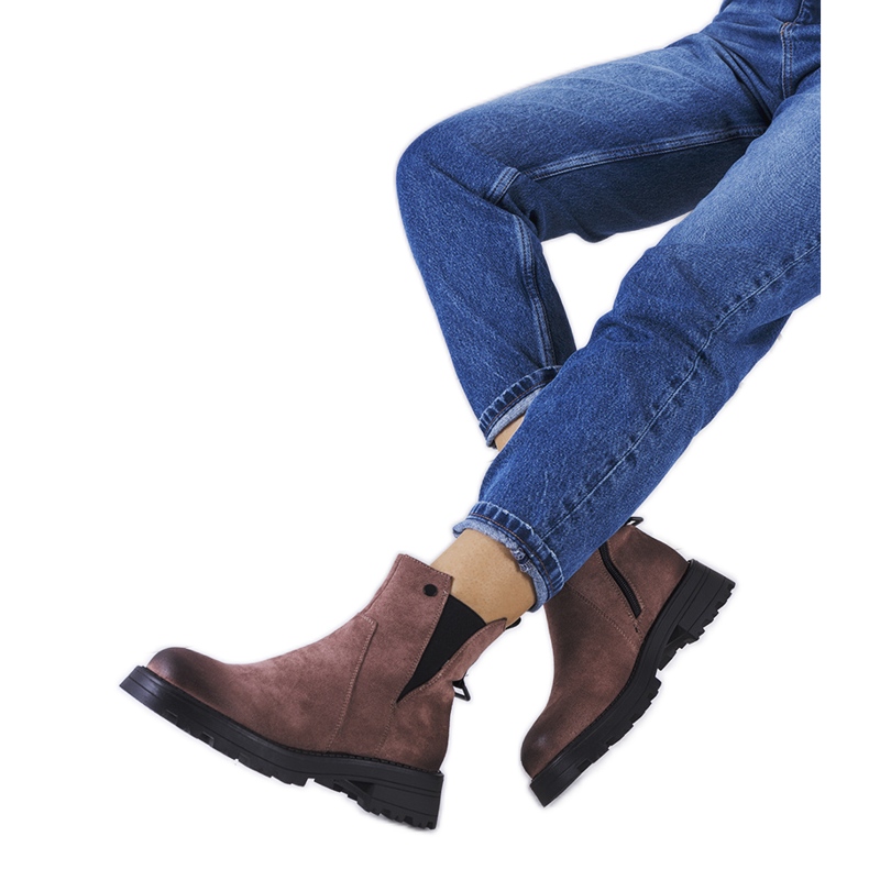 Cizme chelsea Krosstoen roz