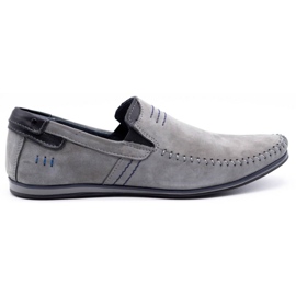 KOMODO Mocasini din piele pentru bărbați 876 gri KOMODO Mocasini din piele pentru bărbați 876 gri