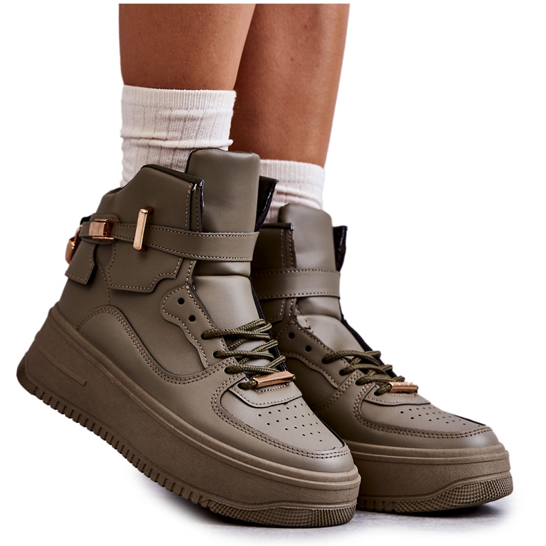 Pantofi sport de damă, lexa verde kaki