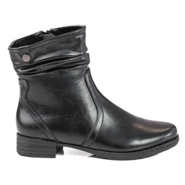 Cizme clasice de damă cu o parte superioară Shelovet cu volană negru Cizme clasice de damă cu o parte superioară Shelovet cu volană negru