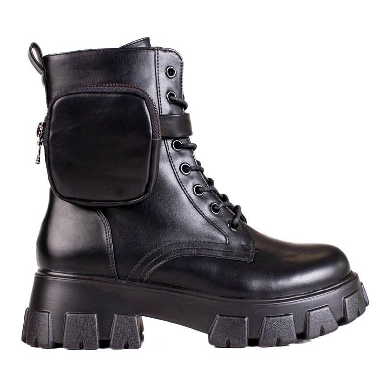 Muncitori cu șireturi pentru femei de culoare cu o geantă negru