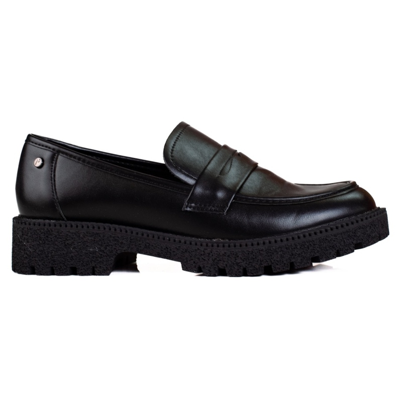 W. Potocki Mocasini clasici de damă pe talpă groasă Potocki negru