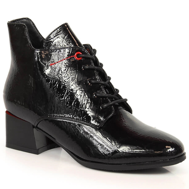 Cizme de dama lacuite Jezzi JEZ371 negru izolate negru