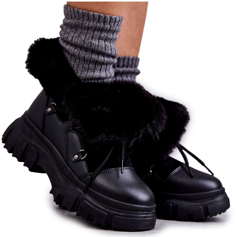 Black Charles Black Warm Boots negru