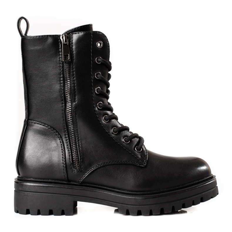 Genți negre de damă cu fermoar Shelovet decorativ negru