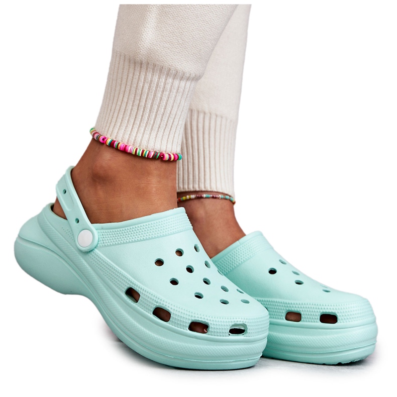 FS1 Papuci de damă cu spumă Mint Crocs Coline verde