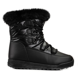 Cizme de zapada dama pe platforma Shelovet neagra negru Cizme de zapada dama pe platforma Shelovet neagra negru