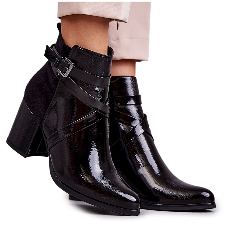 PL4 Cizme Lacuite La Moda La.Fi 260037B-LA Negru