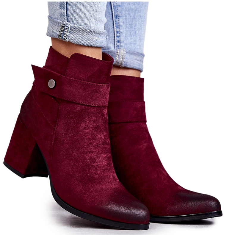 PL4 Ghete de dama din piele intoarsa La.Fi 260041WI-SU Rosie roșu multicolor