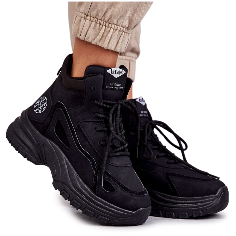 Cizme pe platforma Lee Cooper LCJ-22-44-1353L Black negru