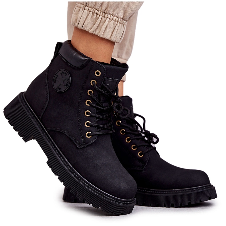Cizme Calde Piele Negre Felizia negru