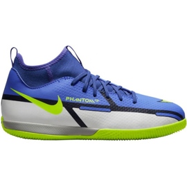 Pantofi de fotbal Nike Phantom GT2 Academy Df Ic Jr DC0815 570 alb, albastru, galben, multicolor albastru