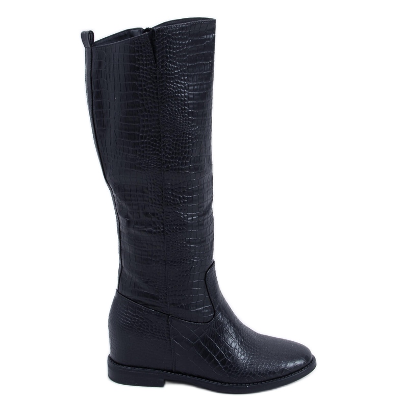 Cizme pe pană ascunsă Solange Black negru Cizme pe pană ascunsă Solange Black negru