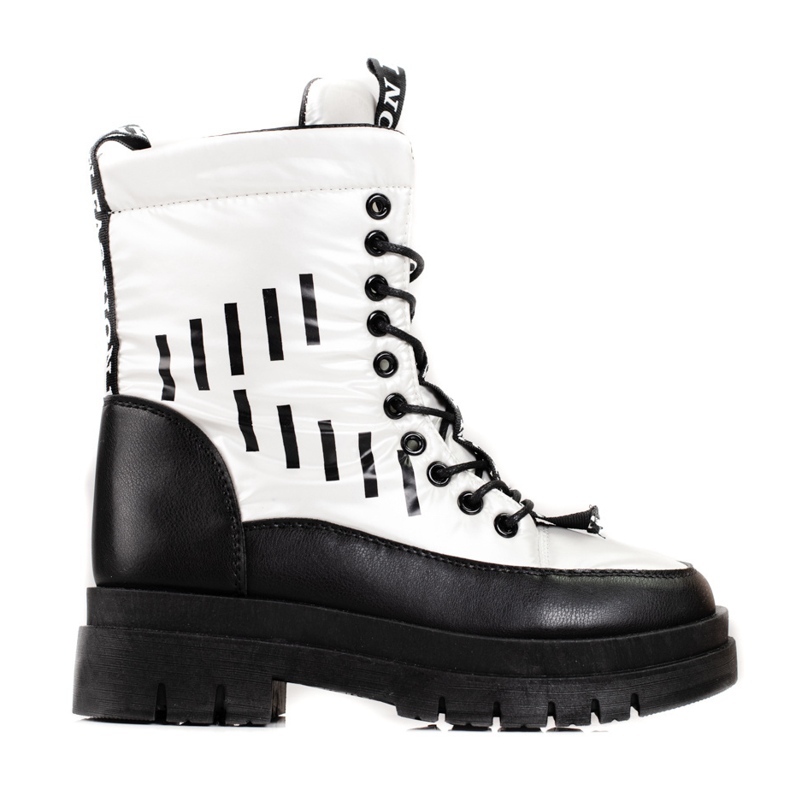 Genți izolante de damă pe platforma Vinceza în alb-negru