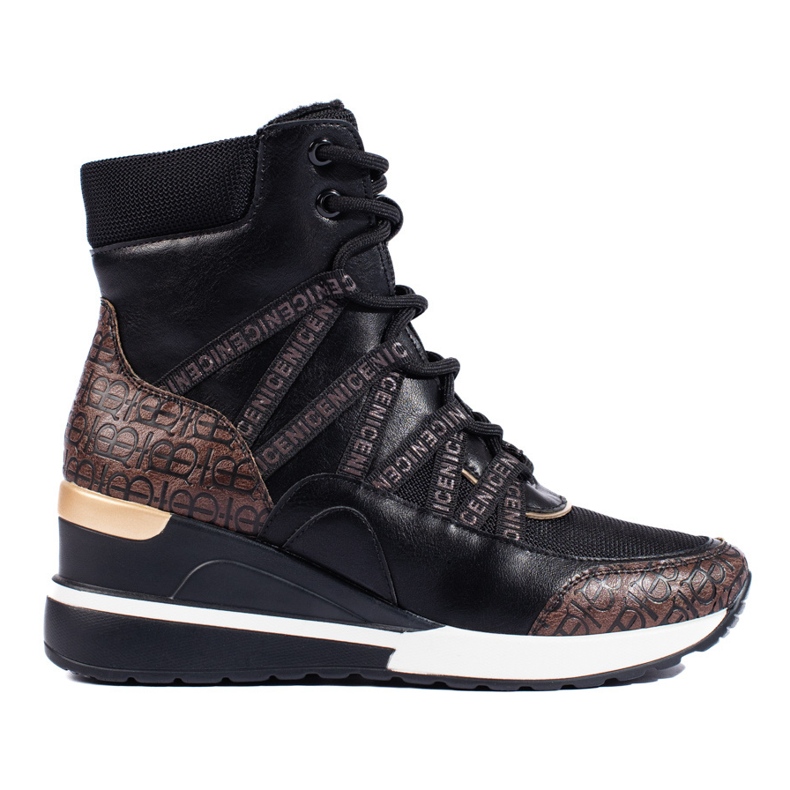 Cizme sport de damă pe pană Vinceza negru