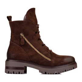 W. Potocki Îmbrăcăminte de lucru pentru damă din piele intoarsă maro Potocki W. Potocki Îmbrăcăminte de lucru pentru damă din piele intoarsă maro Potocki