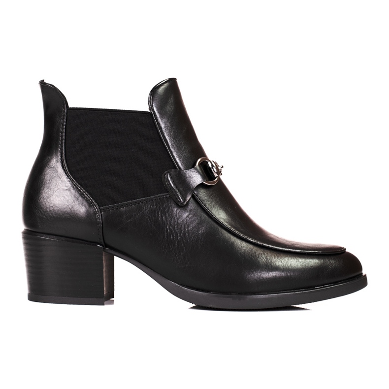 Cizme negre dama Jodhpur toc Vinceza negru Cizme negre dama Jodhpur toc Vinceza negru