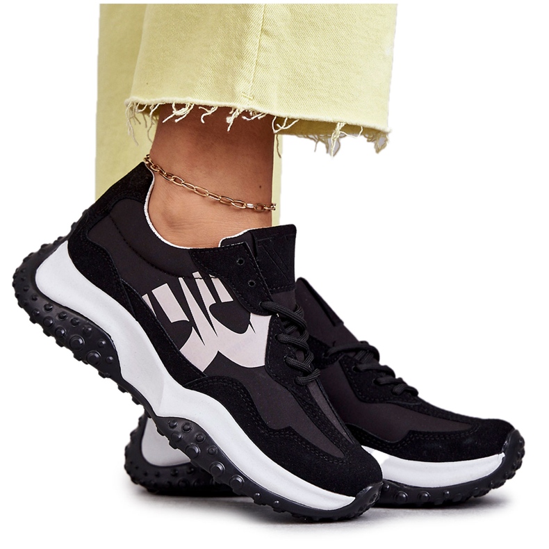 Vinceza Pantofi sport dama legati negri Tolea negru Vinceza Pantofi sport dama legati negri Tolea negru