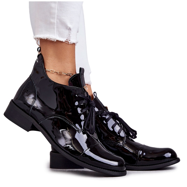 Ghete Lăcuite Ghete Cu dantelă Nicole 2781 Negru Ghete Lăcuite Ghete Cu dantelă Nicole 2781 Negru