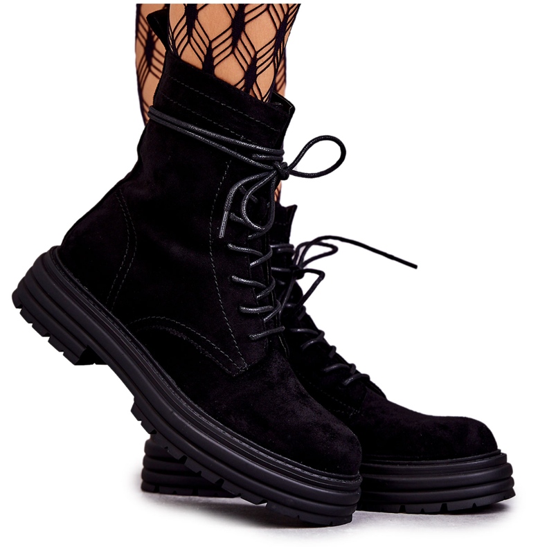 S.Barski Cizme de dama din piele intoarsa Legata Neagra Afra negru S.Barski Cizme de dama din piele intoarsa Legata Neagra Afra negru