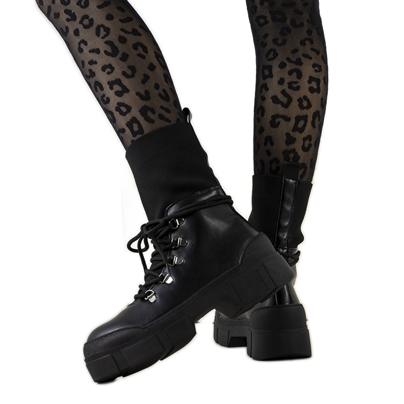 Cizme de drumeție negre de damă Passo negru Cizme de drumeție negre de damă Passo negru