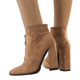 Cizme Berinis maro din piele intoarsa ecologica