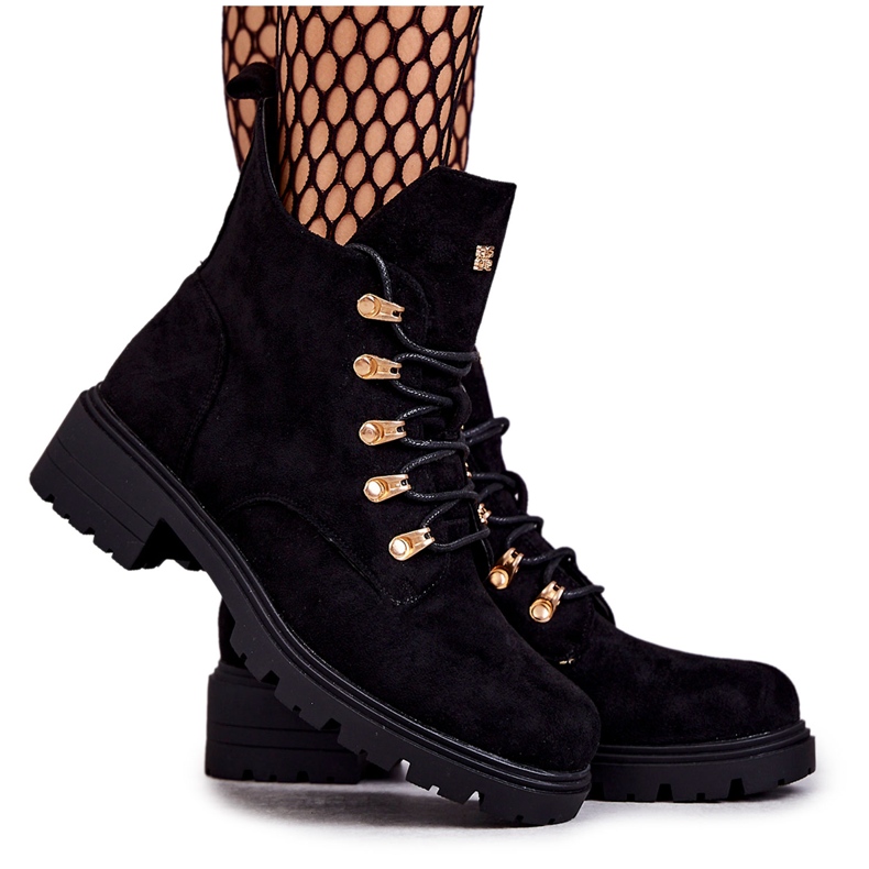 S.Barski Cizme clasice Telma din piele intoarsa de dama negru