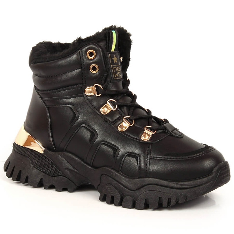 News Cizme de zapada dama cu platforma blanita neagra NOUTATI negru