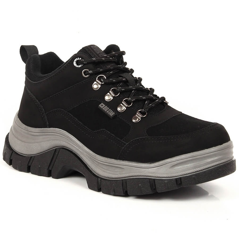 Cizme negre de damă cu lână Big Star KK274364 negru