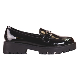 Mocasini de damă pe talpă groasă Shelovet negru Mocasini de damă pe talpă groasă Shelovet negru