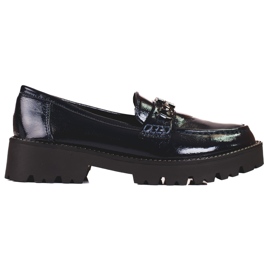Mocasini de dama lacuiti pe talpa groasa Shelovet, bleumarin albastru marin Mocasini de dama lacuiti pe talpa groasa Shelovet, bleumarin albastru marin