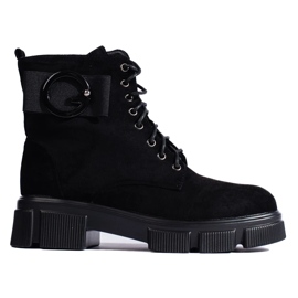 Genți de damă negre din piele de căprioară ecologică negru