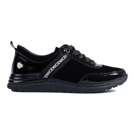 Pantofi sport negri din piele naturala negru Pantofi sport negri din piele naturala negru