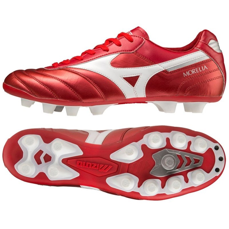Ghete de fotbal Mizuno Morelia Ii Elite Md M P1GA221260 roșu portocale si rosii Ghete de fotbal Mizuno Morelia Ii Elite Md M P1GA221260 roșu portocale si rosii