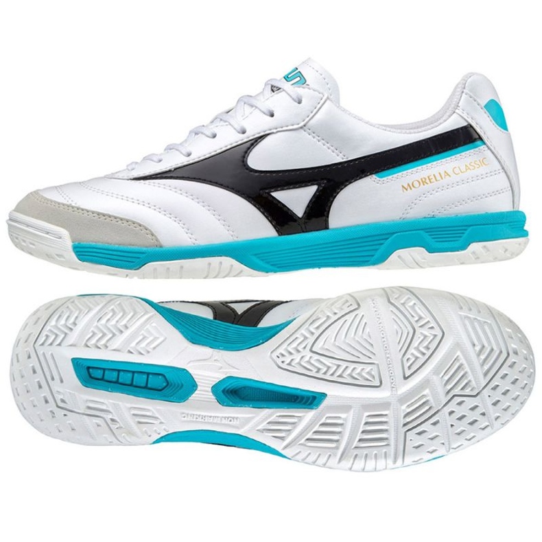 Ghete de fotbal Mizuno Morelia Sala Classic In M Q1GA220209 alb alb Ghete de fotbal Mizuno Morelia Sala Classic In M Q1GA220209 alb alb