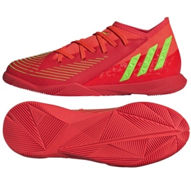 Ghete de fotbal Adidas Predator Edge.3 In Jr GV8510 roșu portocale si rosii