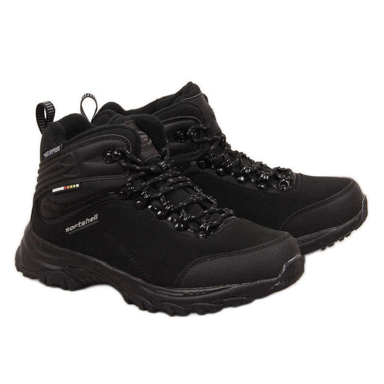 Pantofi de trekking impermeabili pentru bărbați Black American Club negru