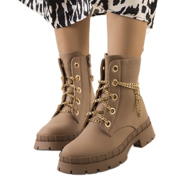 Cizme de drumeție maro cu lanț Alcin