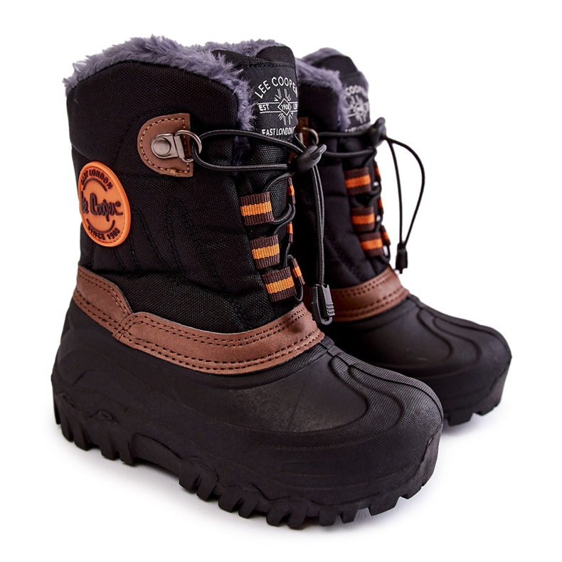 Cizme de zăpadă izolate pentru copii negre Lee Cooper LCJ-21-44-0524 negru Cizme de zăpadă izolate pentru copii negre Lee Cooper LCJ-21-44-0524 negru