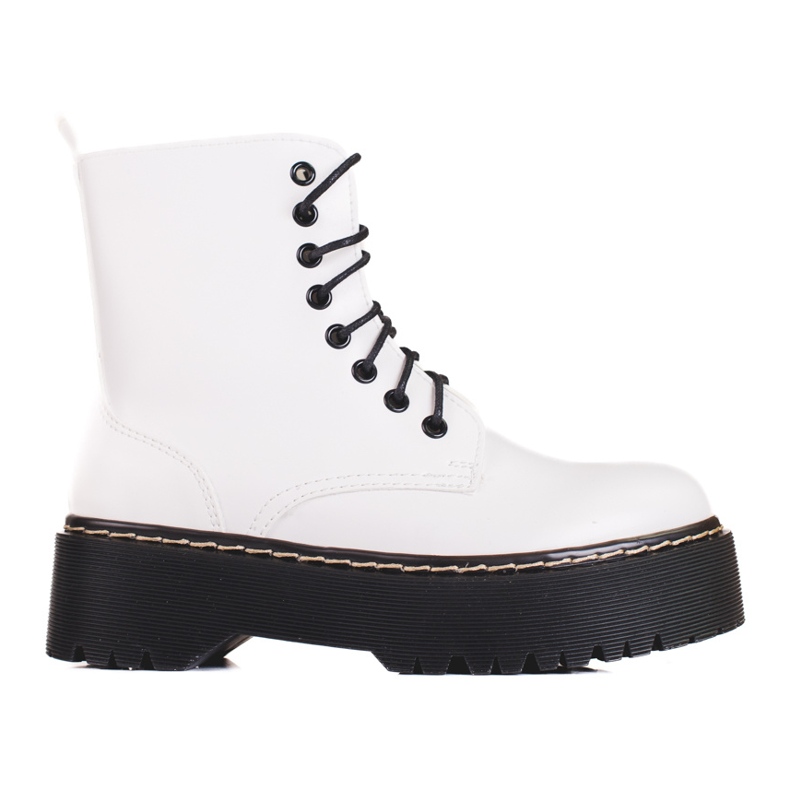 Genți Shelovet de damă albe șirete pe platformă