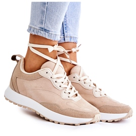 PG1 Pantofi sport dama din piele intoarsa Bej Nayla PG1 Pantofi sport dama din piele intoarsa Bej Nayla