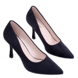 Stiletto dama de piele intoarsa Giorgia Black negru Stiletto dama de piele intoarsa Giorgia Black negru