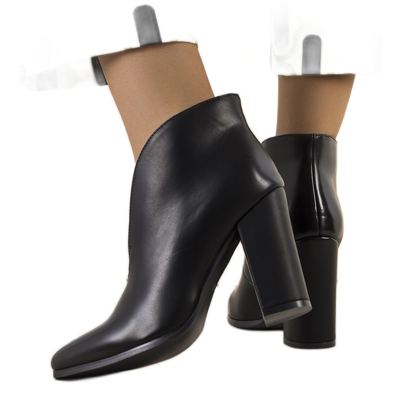 Botine negre cu croi decorativ Rodri negru