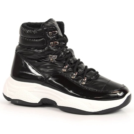 Pantofi sport dama Vinceza inalti izolati negri negru